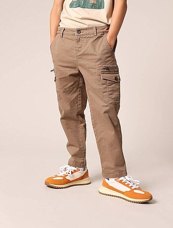 Pantalon cargo avec poches et fermeture zippée 'Deeluxe'