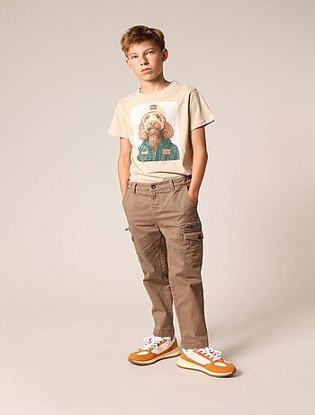 Pantalon cargo avec poches et fermeture zippée 'Deeluxe'