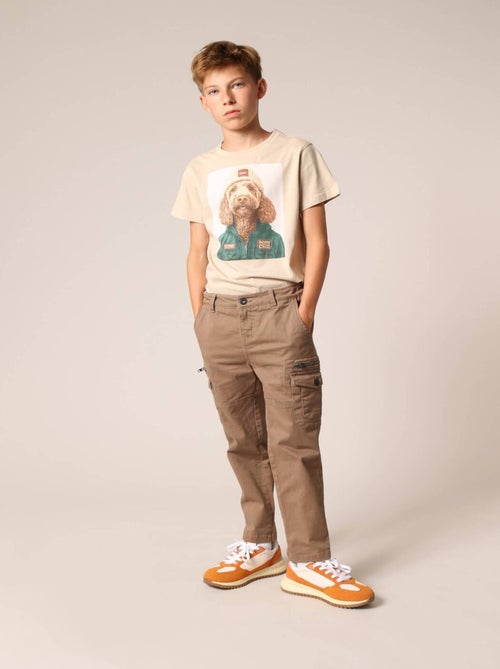 Pantalon cargo avec poches et fermeture zippée 'Deeluxe' - Kiabi