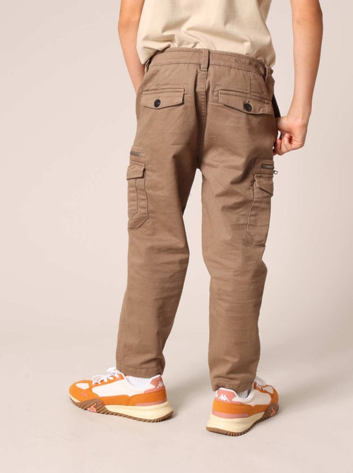 Pantalon cargo avec poches et fermeture zippée 'Deeluxe' - Kiabi