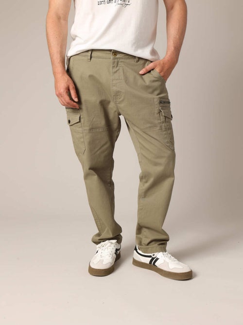 Pantalon cargo avec poches et fermeture zippée 'Deeluxe' - Kiabi