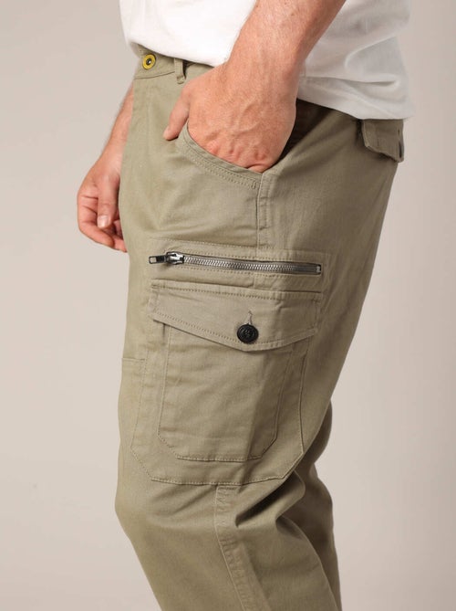 Pantalon cargo avec poches et fermeture zippée 'Deeluxe' - Kiabi