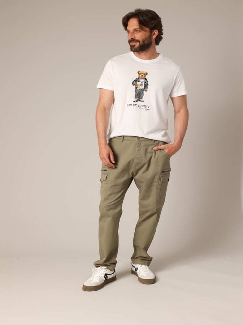 Pantalon cargo avec poches et fermeture zippée 'Deeluxe' - Kiabi