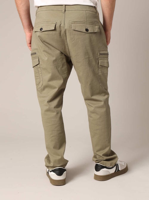 Pantalon cargo avec poches et fermeture zippée 'Deeluxe' - Kiabi