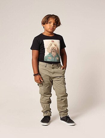 Pantalon cargo avec poches et fermeture zippée 'Deeluxe'