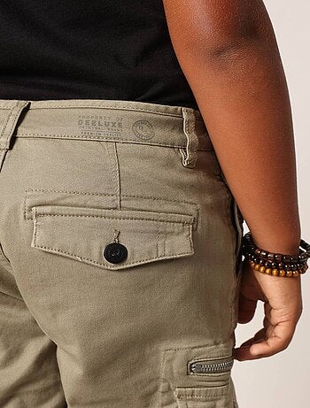 Pantalon cargo avec poches et fermeture zippée 'Deeluxe'