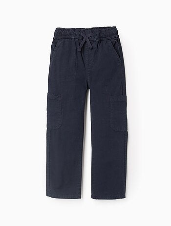 Pantalon Cargo avec Taille Élastiquée et Cordon de Serrage