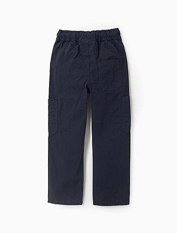 Pantalon Cargo avec Taille Élastiquée et Cordon de Serrage