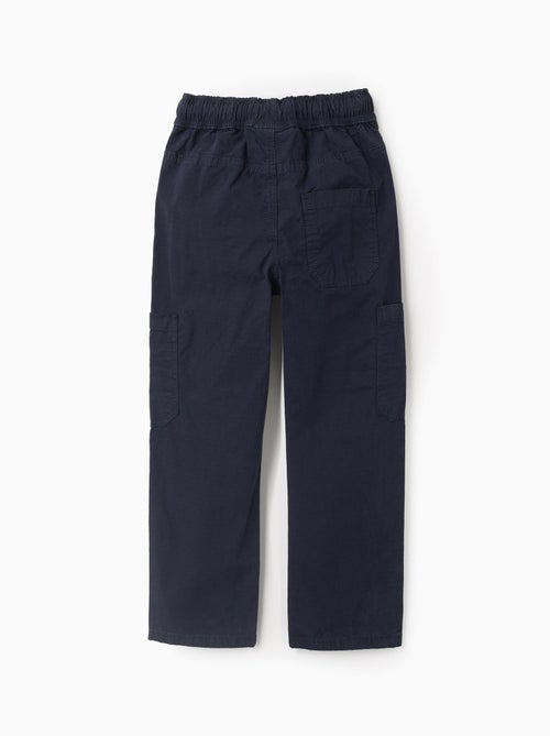 Pantalon Cargo avec Taille Élastiquée et Cordon de Serrage - Kiabi