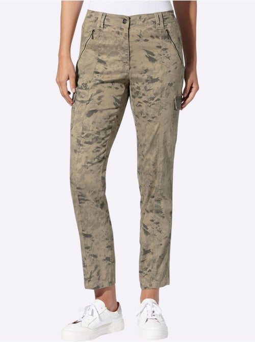 Pantalon Cargo Coton Extensible Confortable - Taille Standard - Helline - Kiabi