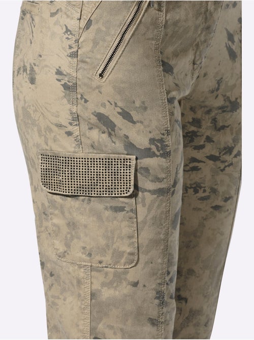 Pantalon Cargo Coton Extensible Confortable - Taille Standard - Helline - Kiabi