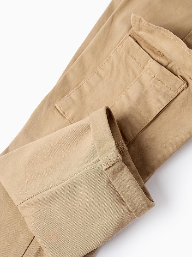Pantalon cargo, coupe étroite MOTORCITY Beige foncé - Kiabi