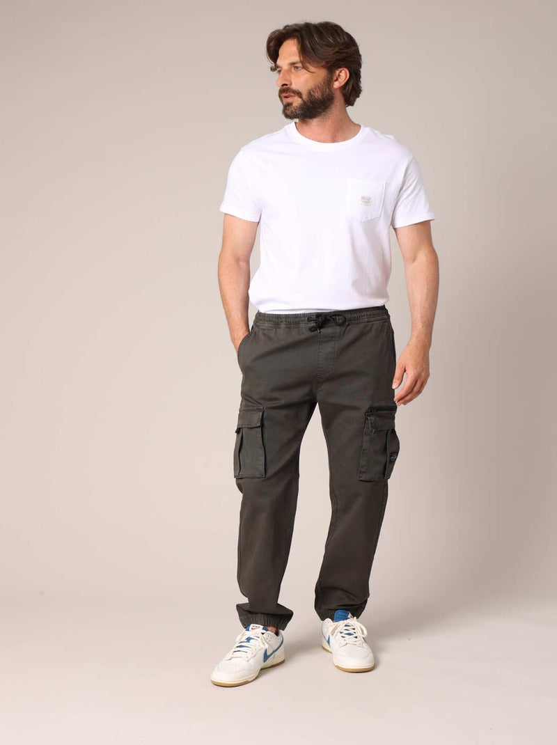 Pantalon cargo 'Deeluxe' gris anthracite - Kiabi