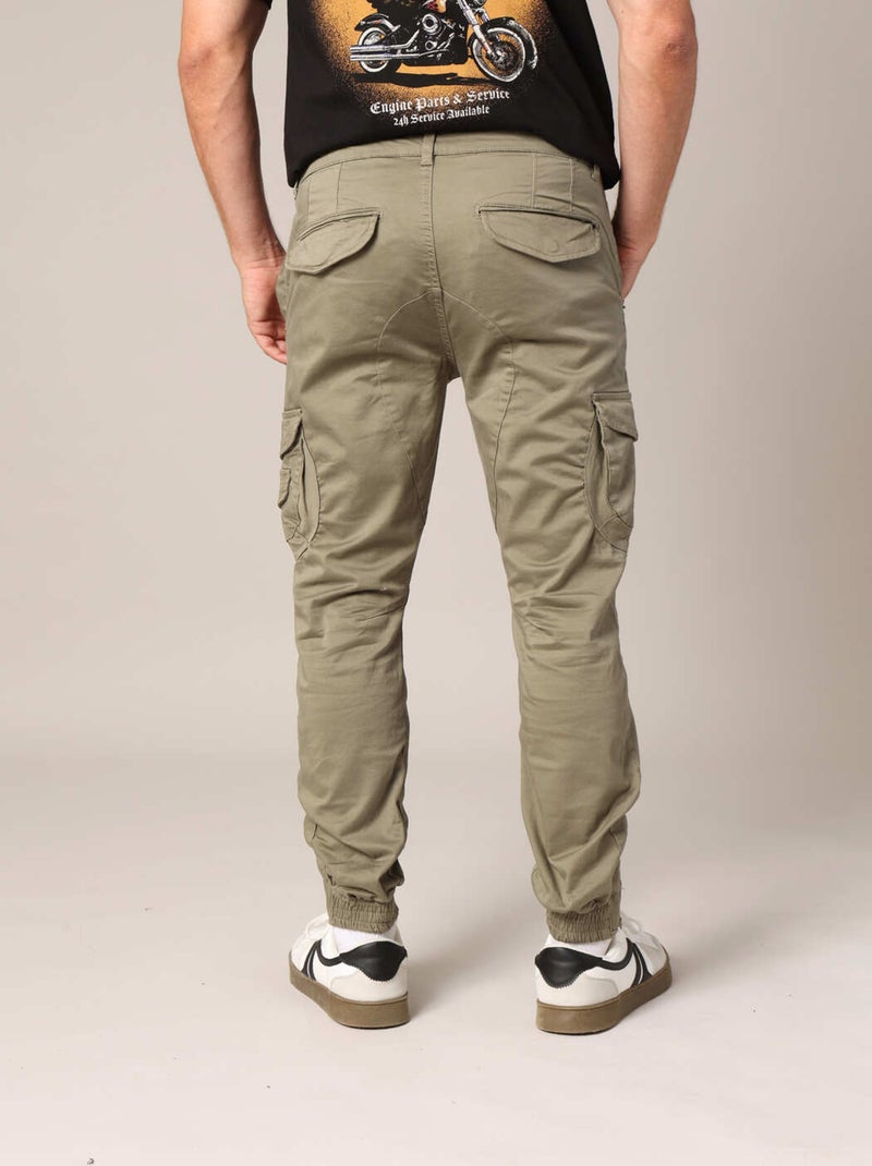 Pantalon cargo 'Deeluxe' Vert kaki clair - Kiabi