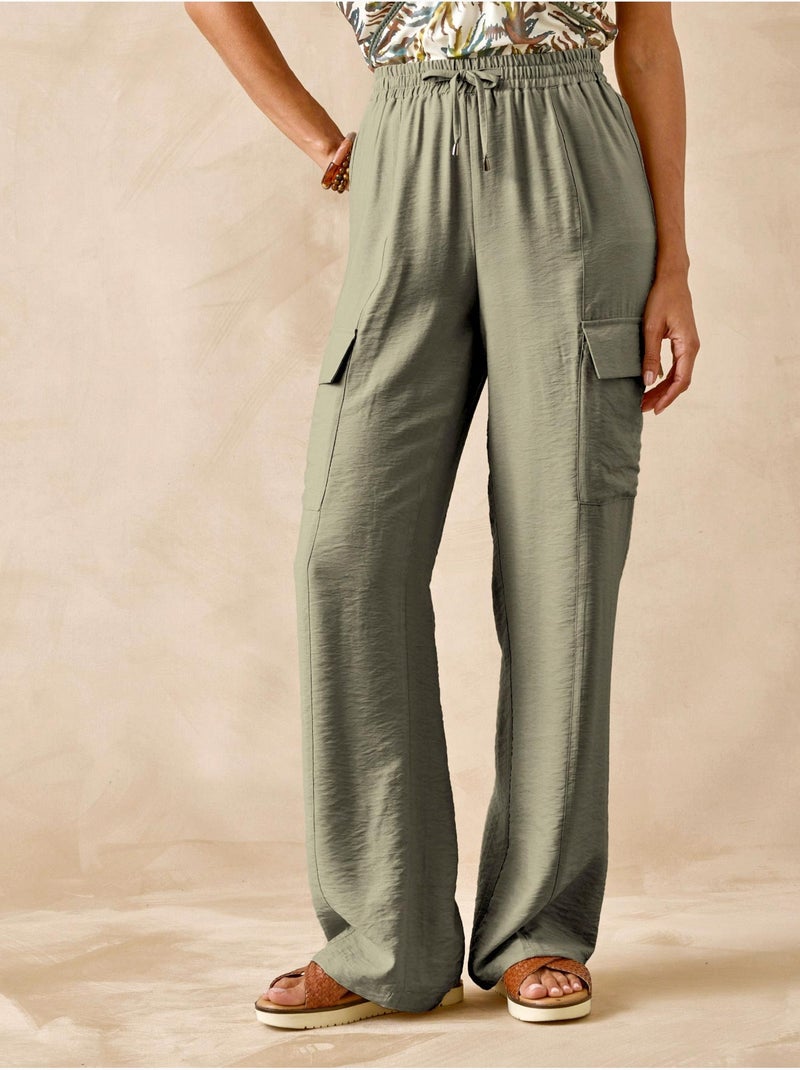 Pantalon cargo élastiqué - DAXON Kaki - Kiabi