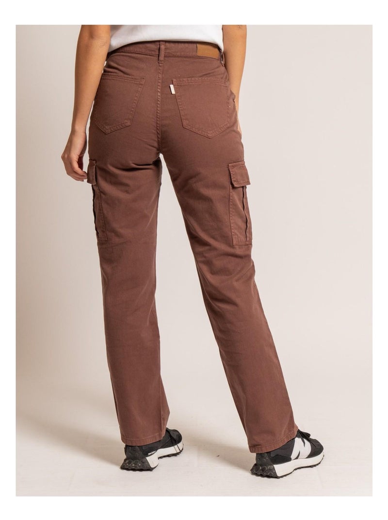 Pantalon cargo ELECTRA Marron - Kiabi