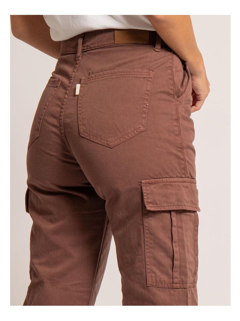 Pantalon cargo ELECTRA Marron - Kiabi
