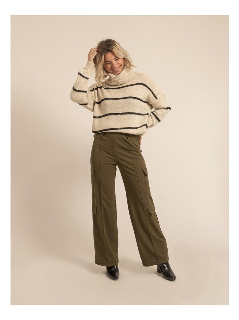 Pantalon cargo EMENZA Kaki - Kiabi
