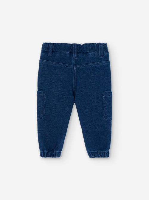 Pantalon cargo en denim - Kiabi