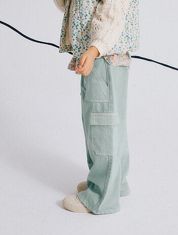 Pantalon Cargo en Sergé