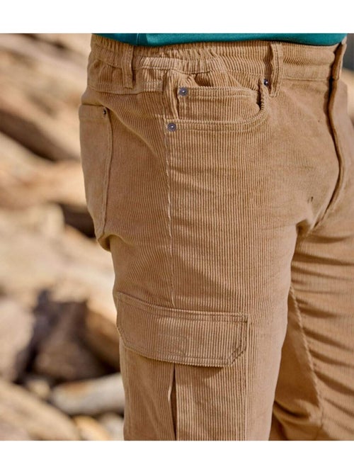 Pantalon Cargo en Velours Côtelé   - ATLAS FOR MEN - Kiabi