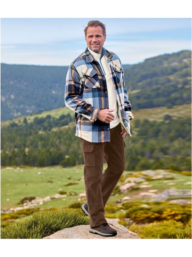 Pantalon Cargo En Velours Cotele - ATLAS FOR MEN Marron - Kiabi