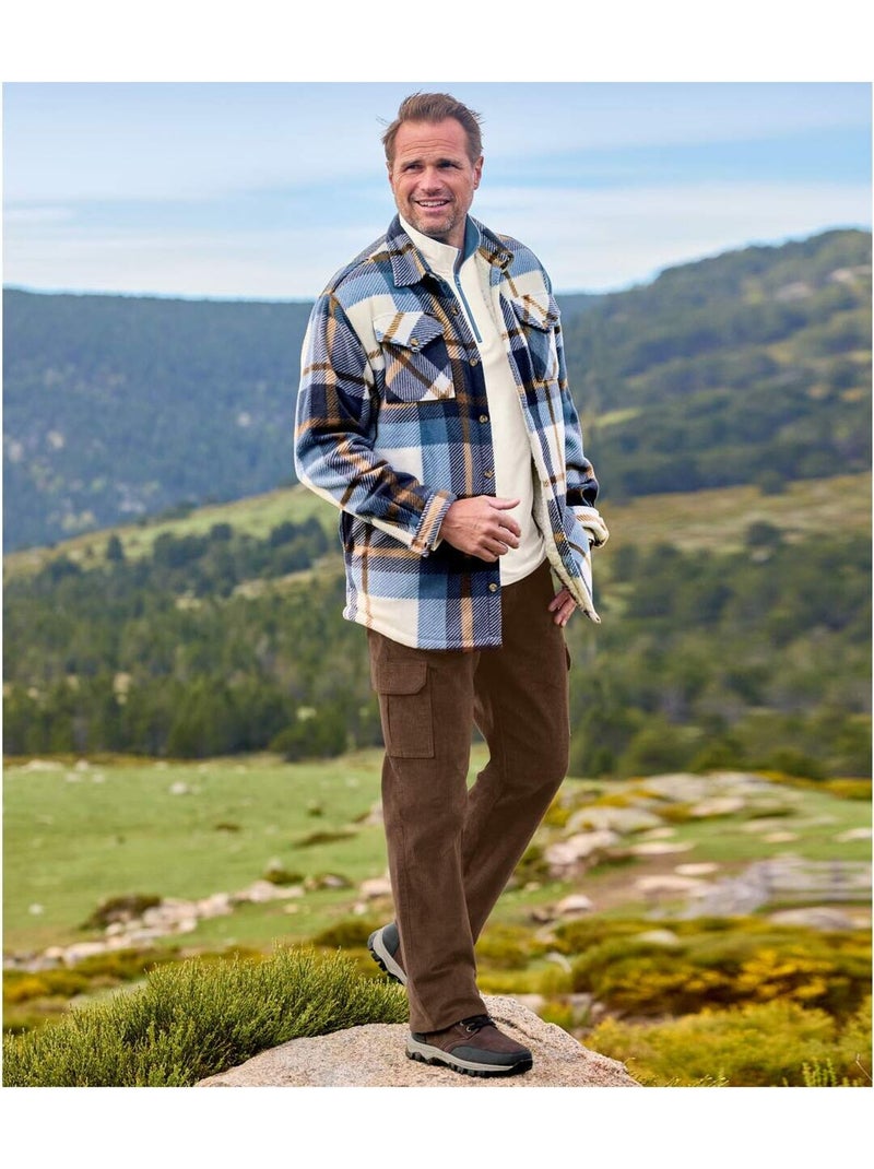 Pantalon cargo en velours cotele - atlas for men Marron - Kiabi