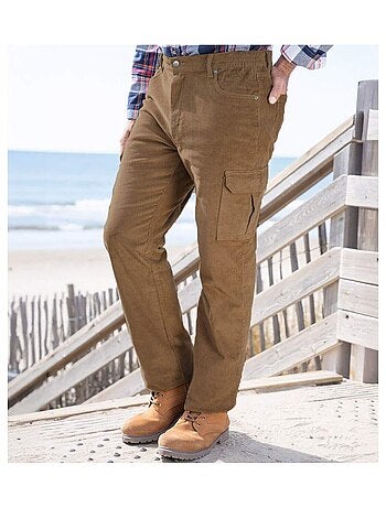 Pantalon Cargo en Velours Côtelé Confort - ATLAS FOR MEN