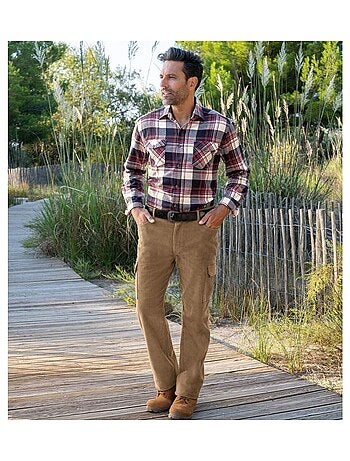 Pantalon Cargo en Velours Côtelé Confort - ATLAS FOR MEN