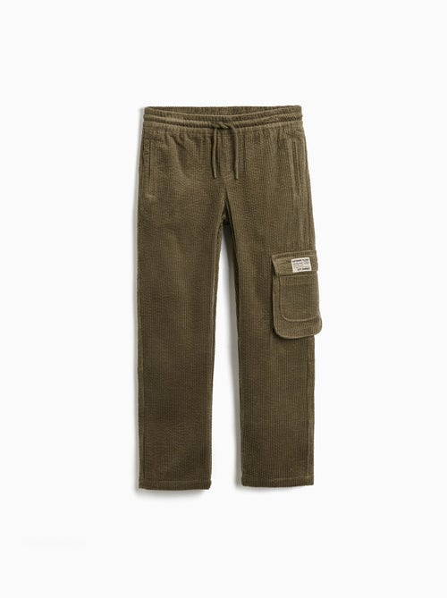 Pantalon cargo en velours côtelé, MO Fashion - Kiabi