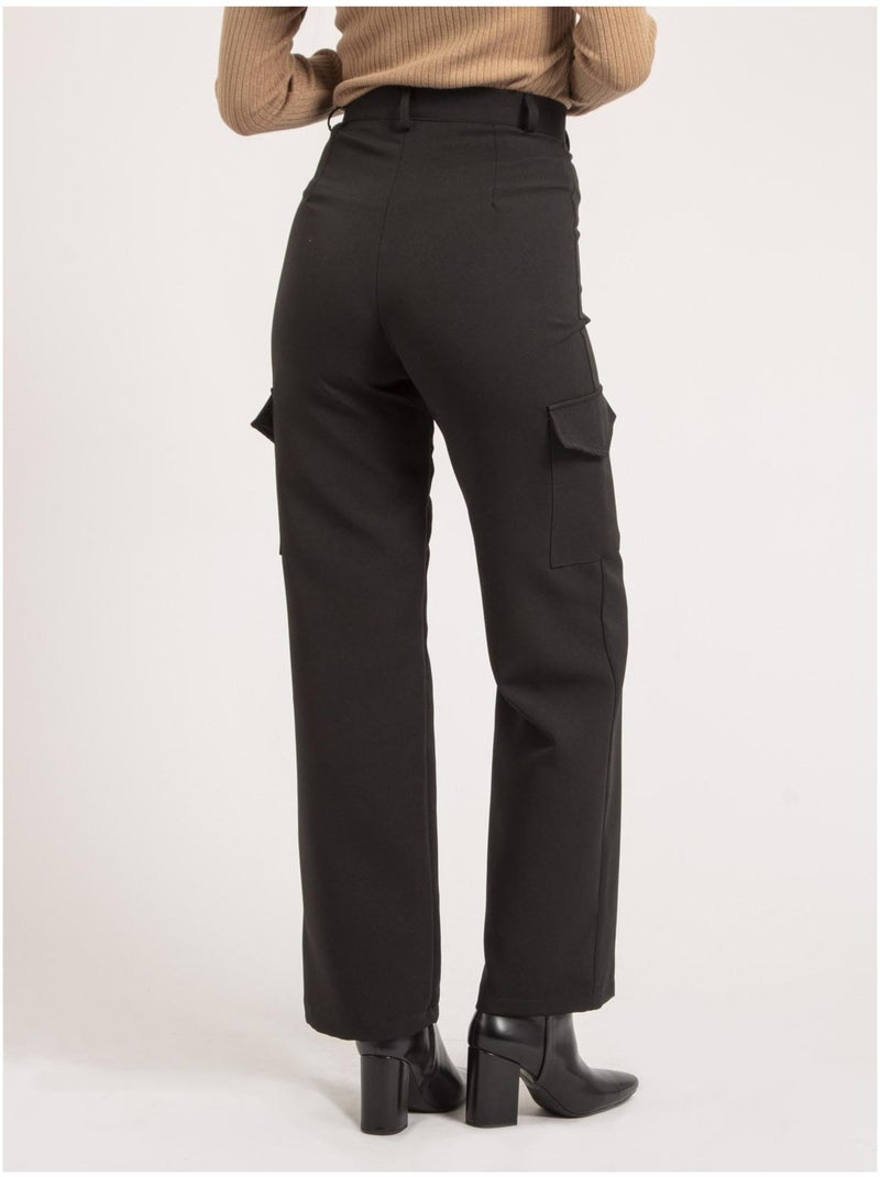 Pantalon cargo ENATIA Noir - Kiabi