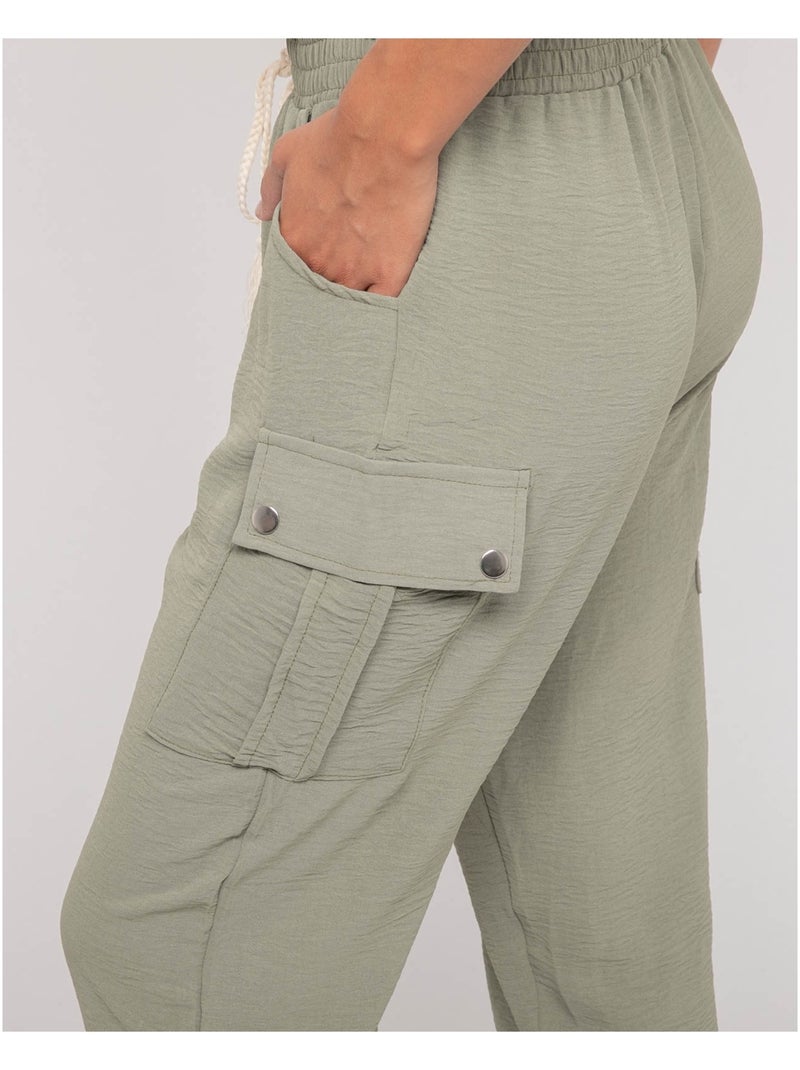 Pantalon cargo ETINOSA Kaki - Kiabi