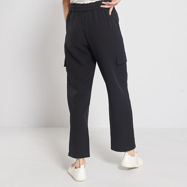 Jean Ample Ado Fille Taille élastique 5-14 Ans Pantalon Droit Fluide Enfant Fille Pantalon Denim
