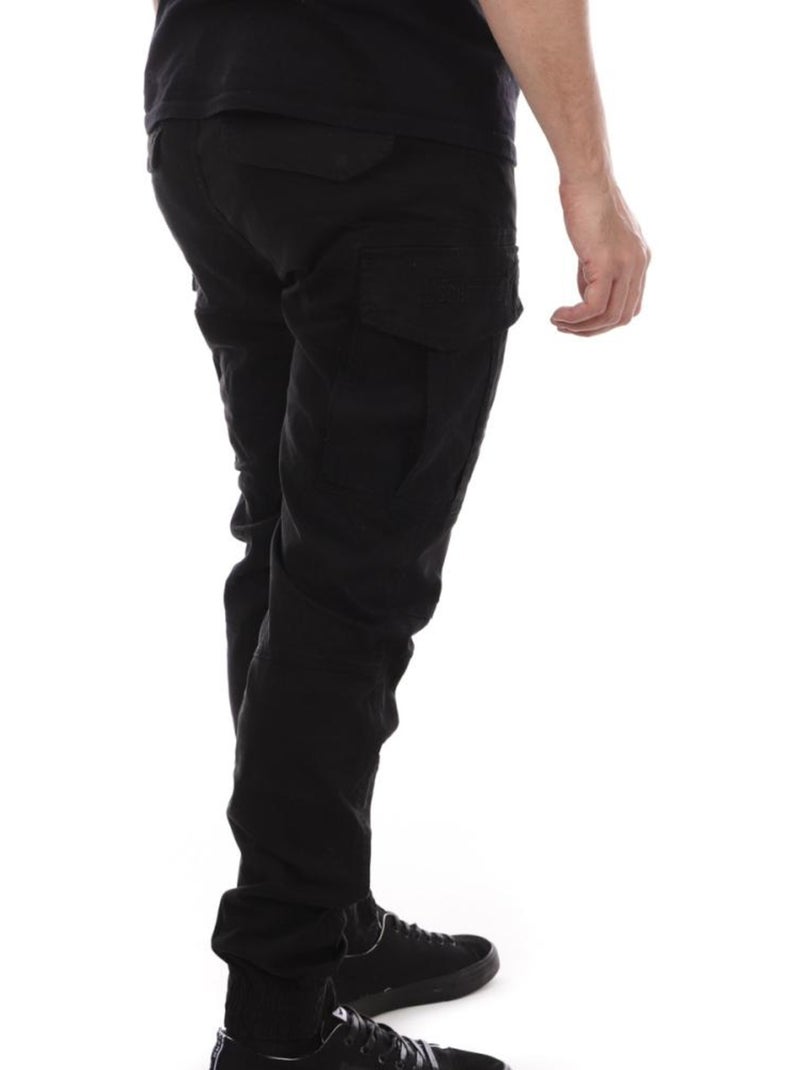 Pantalon Cargo  Homme Schott Relax Noir - Kiabi
