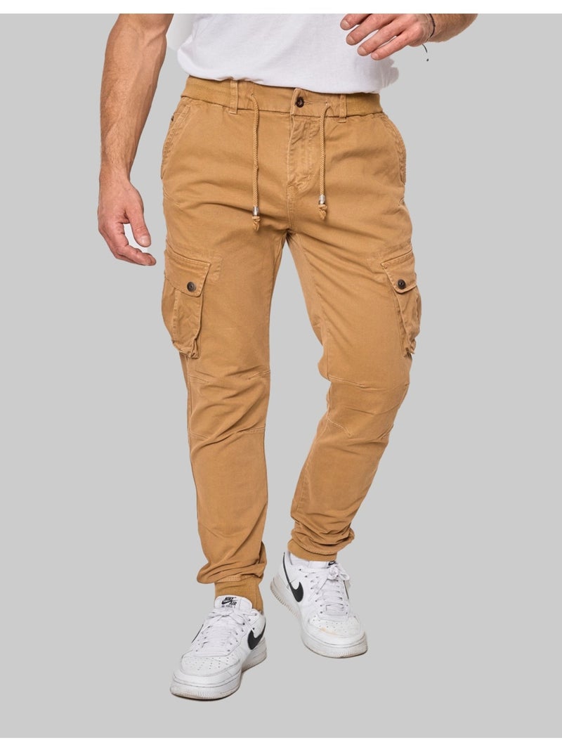 PANTALON CARGO Kebello Beige - Kiabi