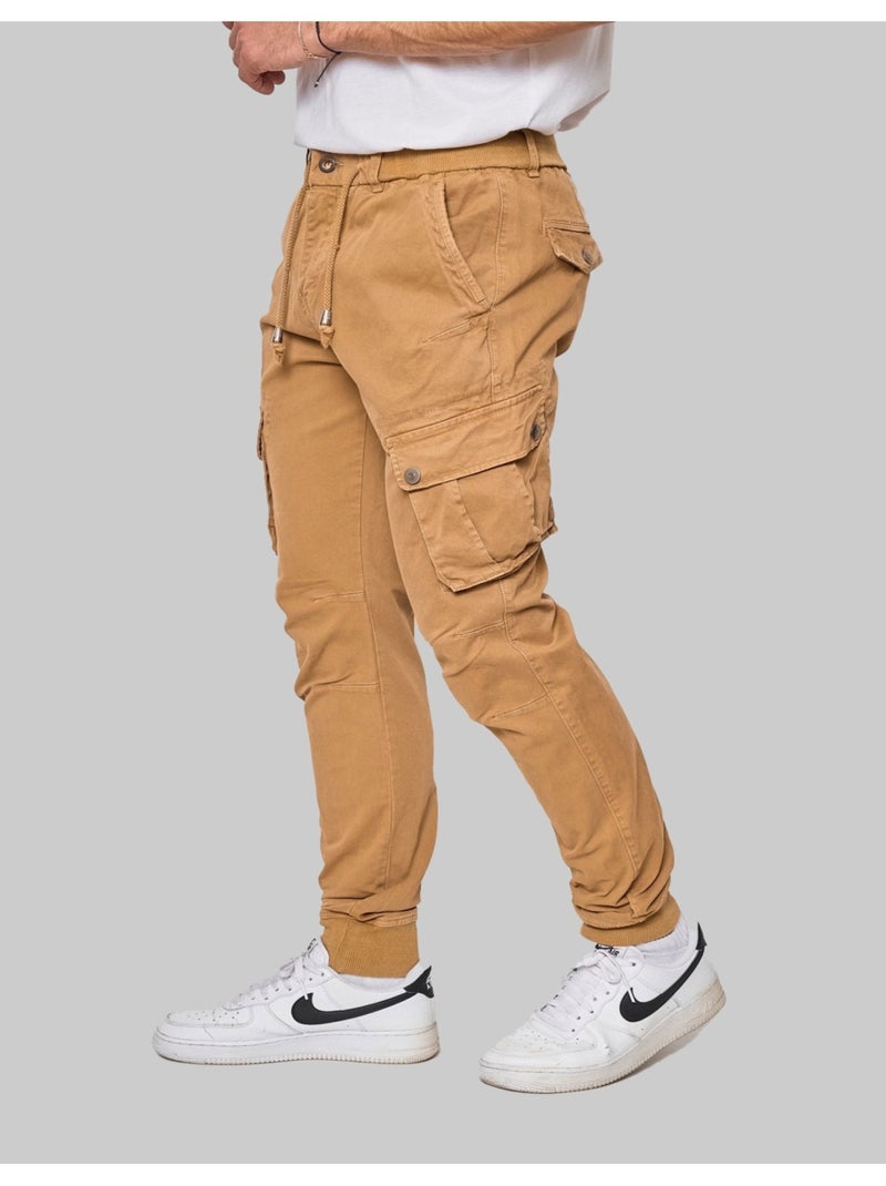 PANTALON CARGO Kebello Beige - Kiabi
