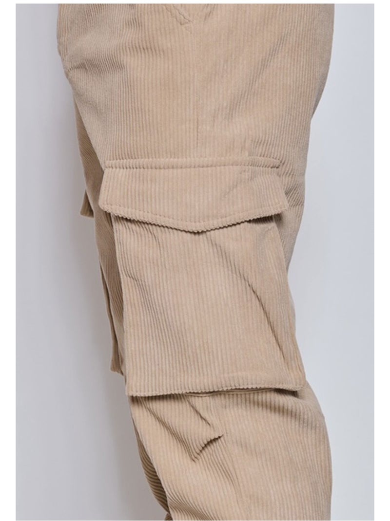 PANTALON CARGO Kebello Beige - Kiabi