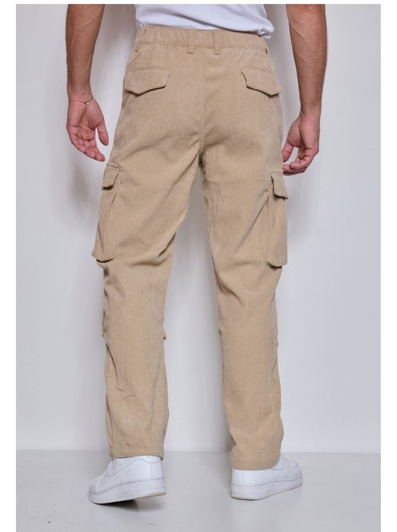 PANTALON CARGO Kebello Beige - Kiabi