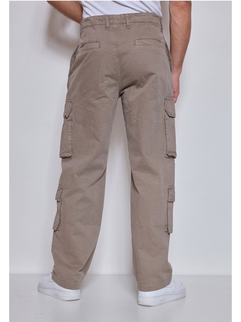 PANTALON CARGO Kebello Beige - Kiabi