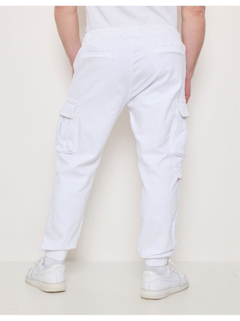 PANTALON CARGO Kebello Blanc - Kiabi