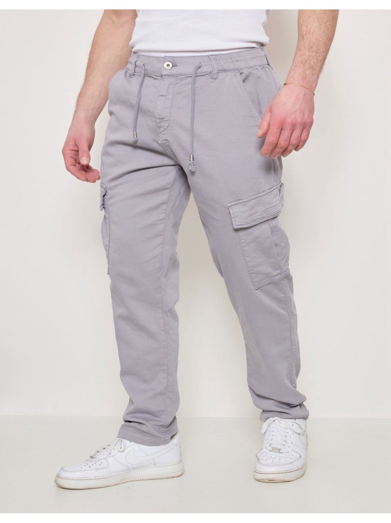 PANTALON CARGO Kebello Gris - Kiabi