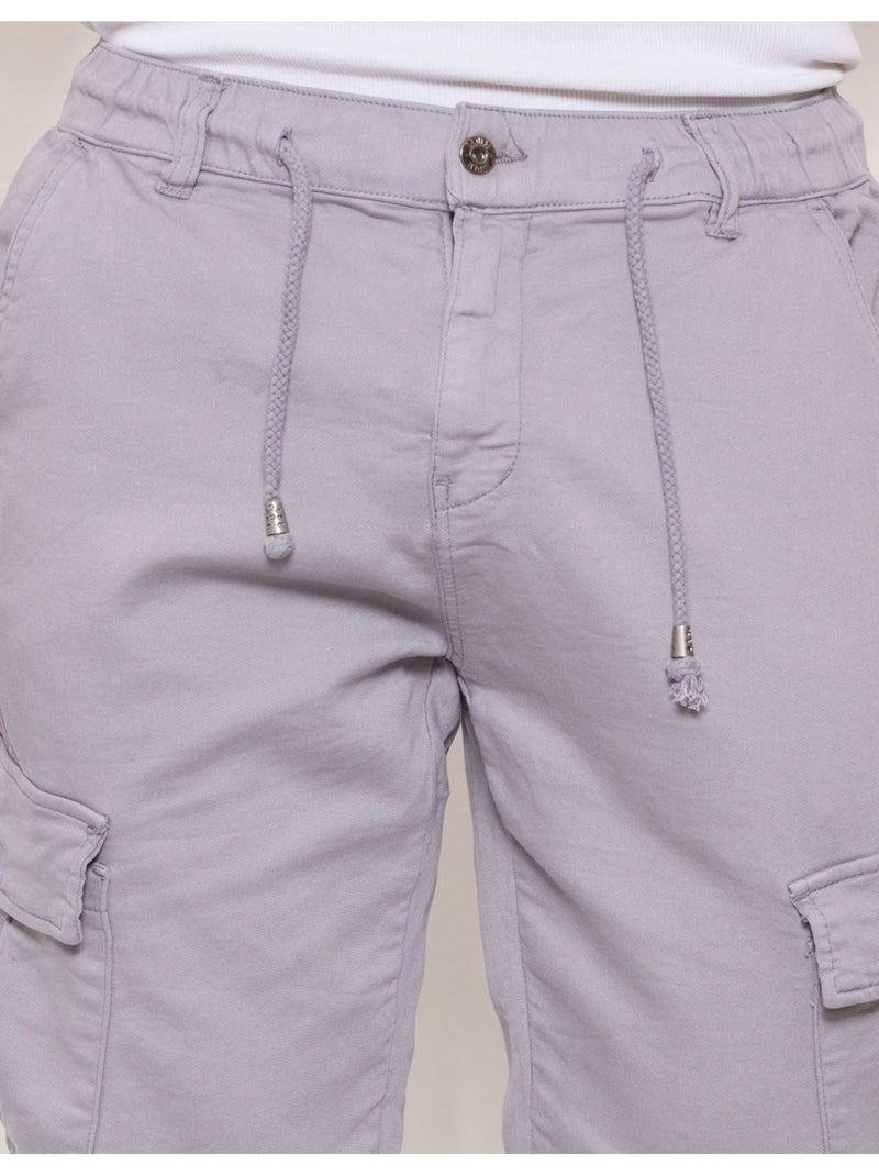 PANTALON CARGO Kebello Gris - Kiabi