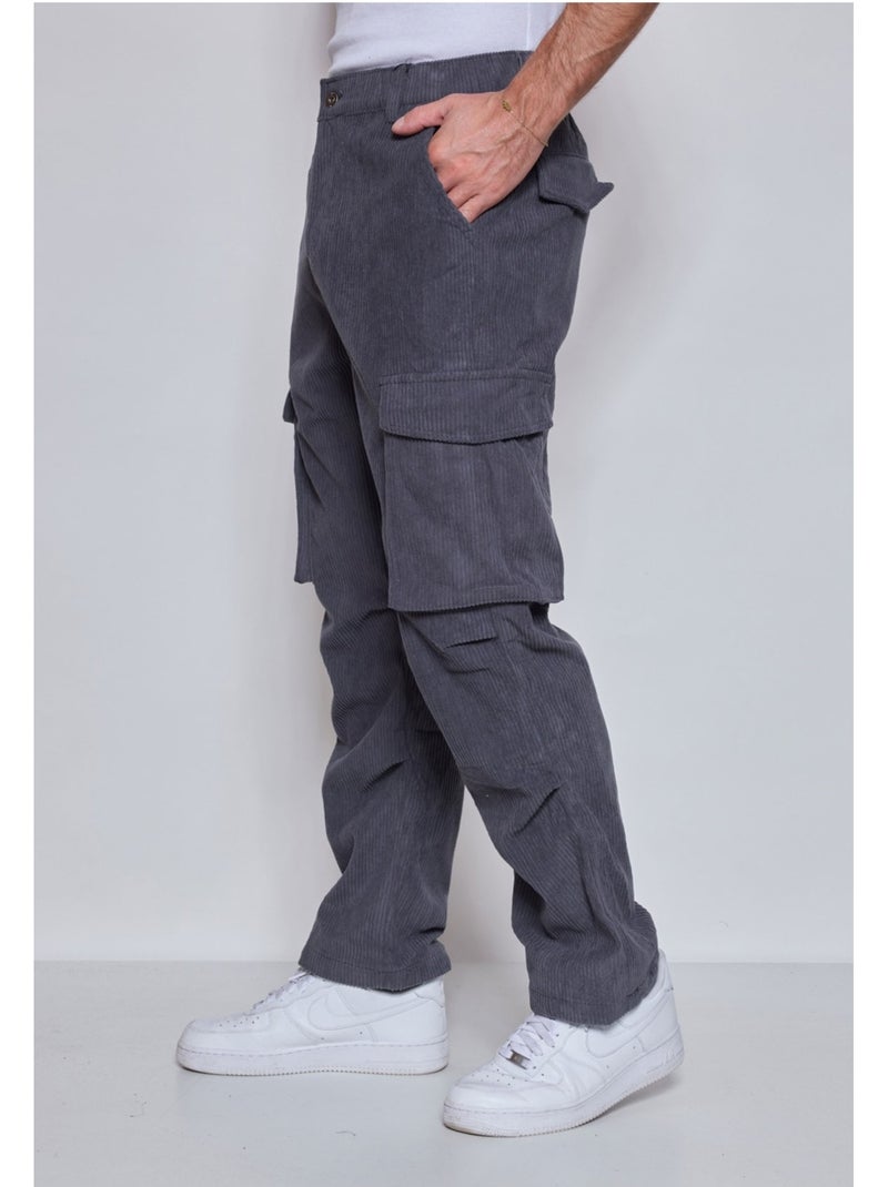 PANTALON CARGO Kebello Gris - Kiabi