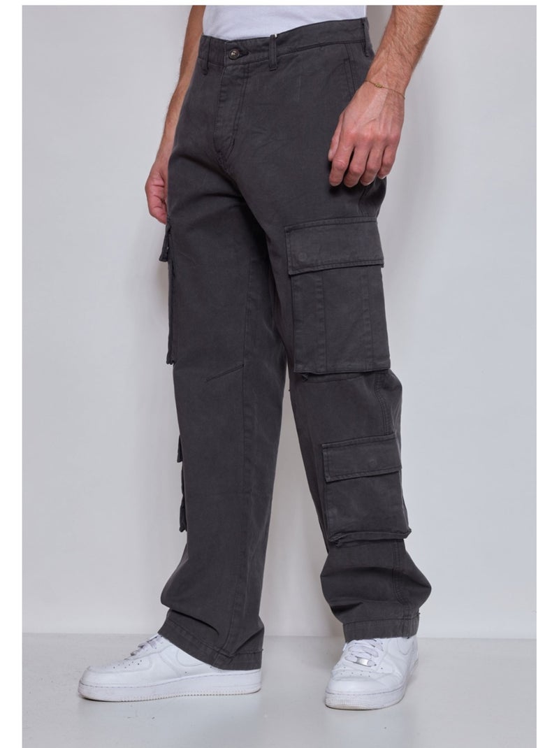 PANTALON CARGO Kebello Gris - Kiabi