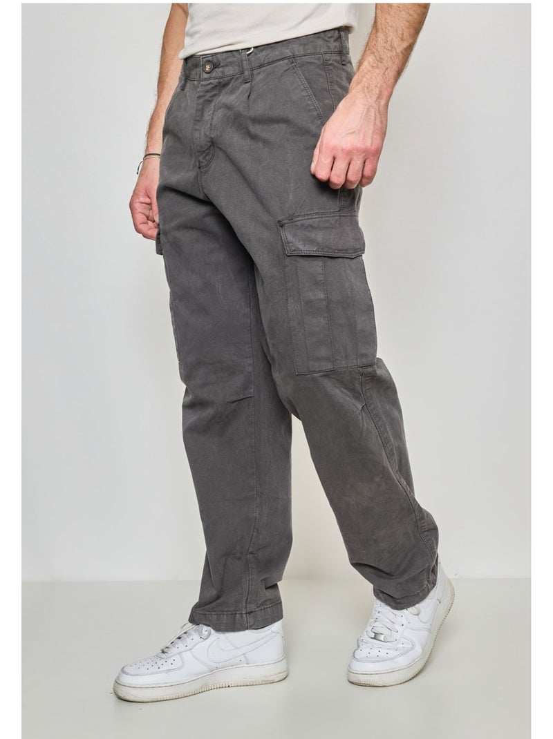 PANTALON CARGO Kebello Gris - Kiabi