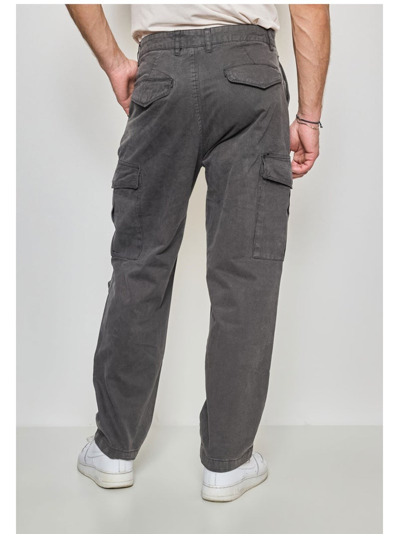 PANTALON CARGO Kebello Gris - Kiabi