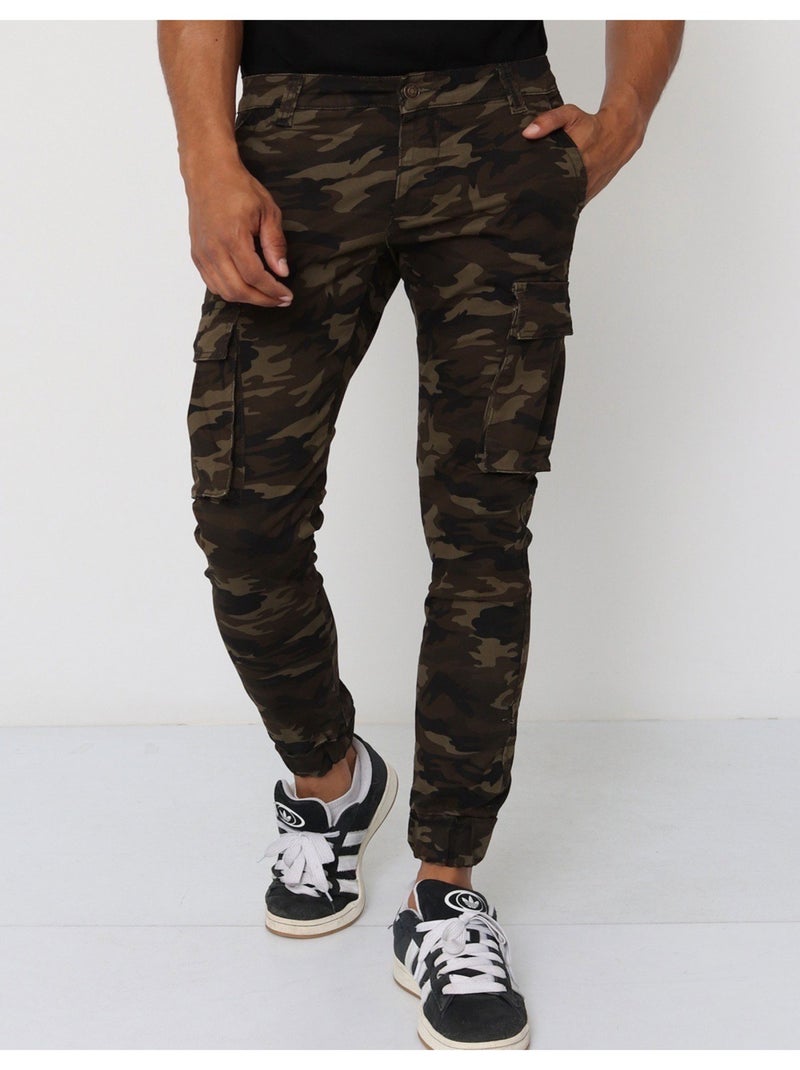PANTALON CARGO Kebello Kaki - Kiabi