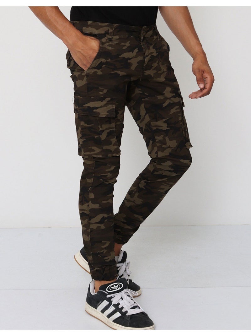 PANTALON CARGO Kebello Kaki - Kiabi