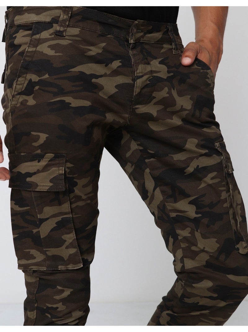PANTALON CARGO Kebello Kaki - Kiabi