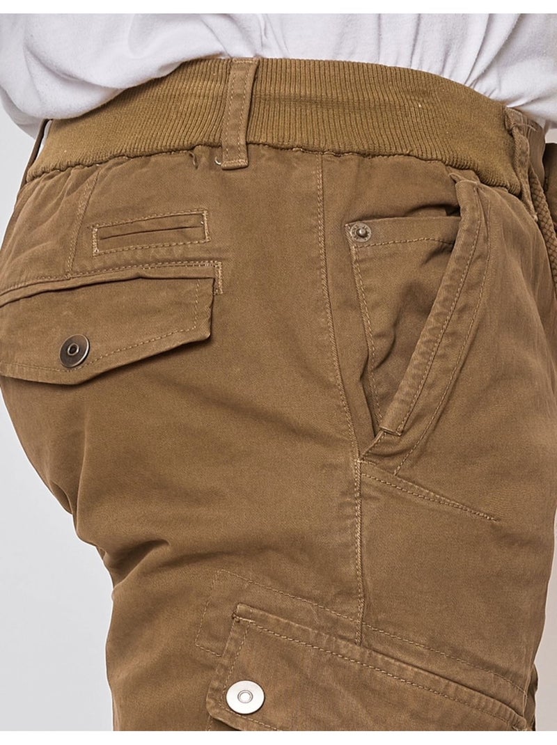 PANTALON CARGO Kebello Marron - Kiabi